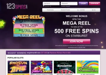 123spins Casino Online Review