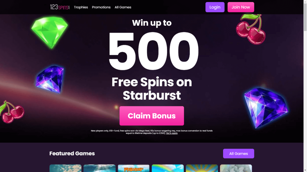 123spins Casino Online Review